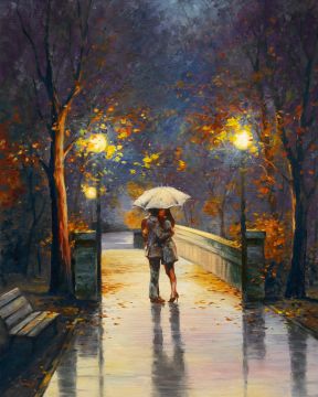 Pictura pe numere – In tacerea ploii de toamna, 40x50cm