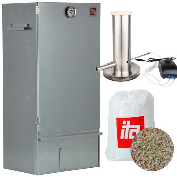Set Afumătoare pentru carne din oțel inoxidabil + Generator de fum pentru afumare la rece + Rumeguș pentru afumare