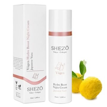 Crema de noapte antirid SHEZO 50ml cu vitamine C si E, extract de yuzu si acid hialuronic