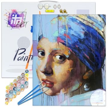 Pictura pe numer - Fata cu cercelul de perle, 40x50cm