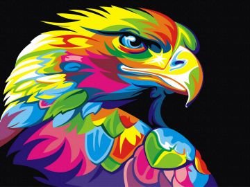 Pictura pe numere – Arta pop vultur, 30x40cm