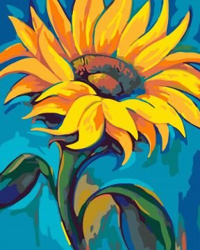Pictura pe numere – Floarea soarelui, 40x50cm
