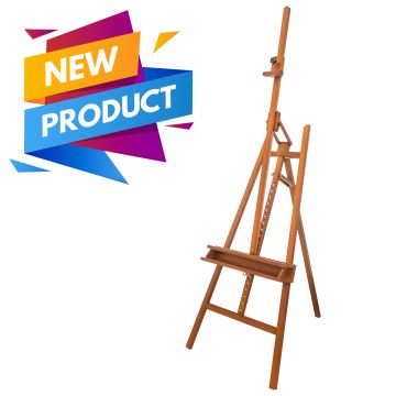 Sevalet din lemn ITA Art Barcelona, culoare nuc, 66x56x225 cm, pentru panze pana la 120 cm