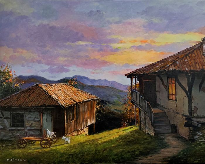 Pictura pe numere – Casa veche, 40x50cm