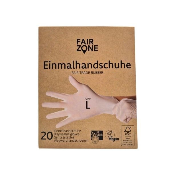 Еднократни латексови ръкавици от каучук Fair Zone Размер L 20бр