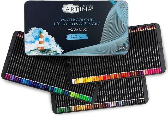 Set creioane acuarele Artina Buntstifte 120 culori