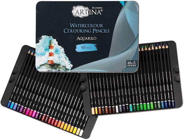 Set creioane acuarele Artina Buntstifte 48 culori
