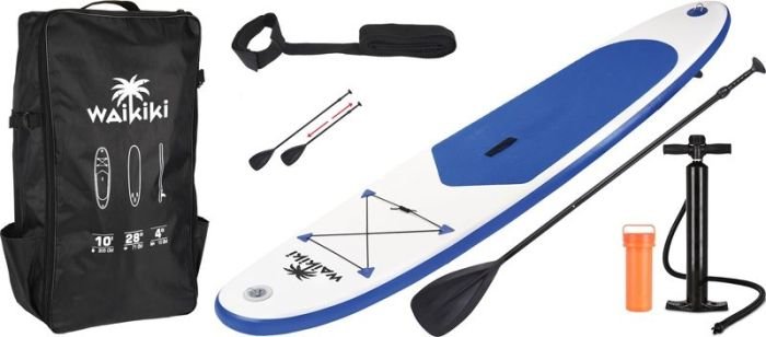 WAIKIKI Set placa Stand Up Paddle Gonflabila - albastru cu alb