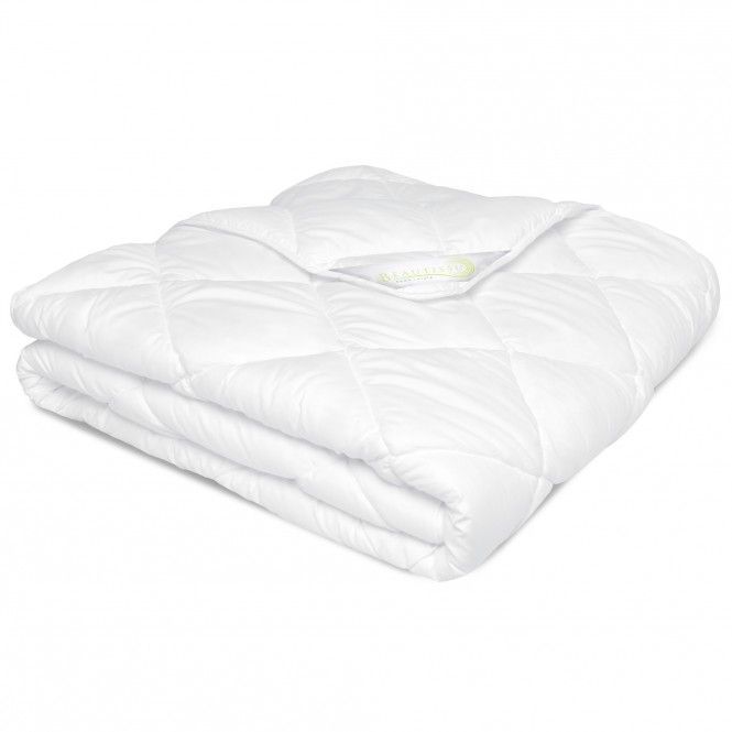 Beautissu Pilota de iarna usoara 220x240 cm, microfibra, puf siliconat, alba