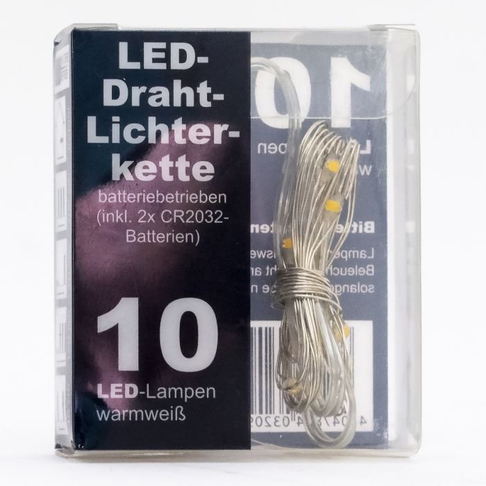 Sarma luminoasa cu baterii -10 LED lumini 120 cm
