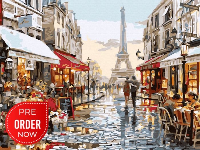 Pictura pe numere – Paris ploios, 40x50cm
