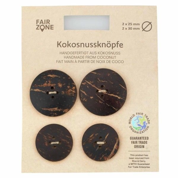 Комплект кокосови копчета Fair Zone 4бр