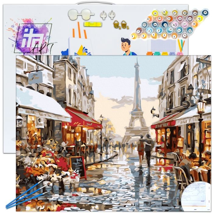 Pictura pe numere – Paris ploios, 40x50cm