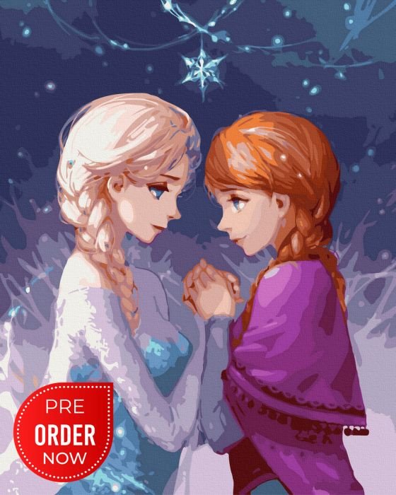 Pictura pe numere – Elsa si Anna, 40x50cm
