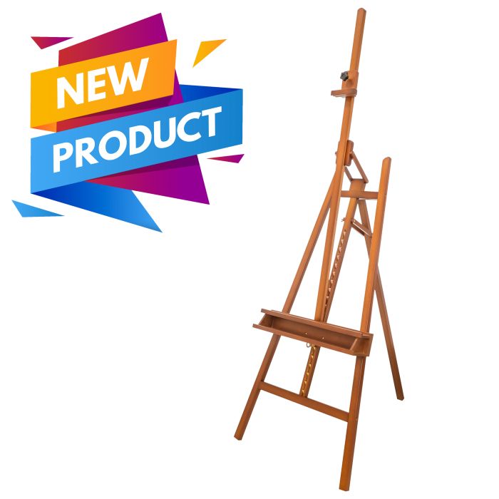 Sevalet din lemn ITA Art Barcelona, culoare nuc, 66x56x225 cm, pentru panze pana la 120 cm