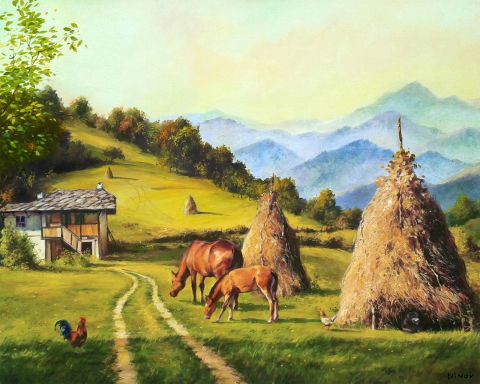 Pictura pe numere – O idila pe munte, 40x50cm