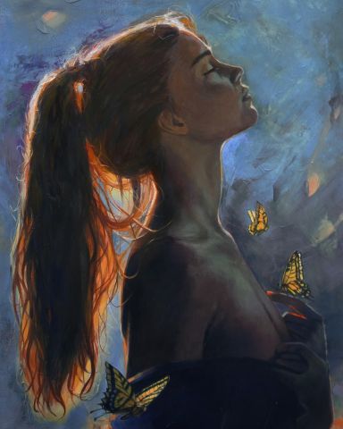 Pictura pe numere – Dor de fluture, 40x50cm