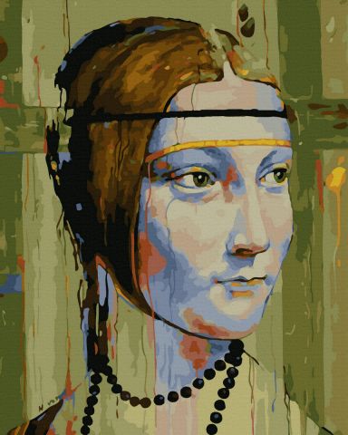 Pictura pe numere – Doamna cu hermina, 40x50cm